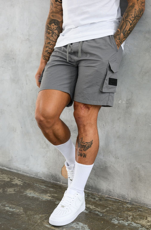 ELITE UTILITY CARGO SHORTS - MID GREY