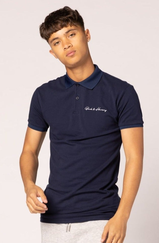 BAROLO Polo Twin Pack - Navy/White