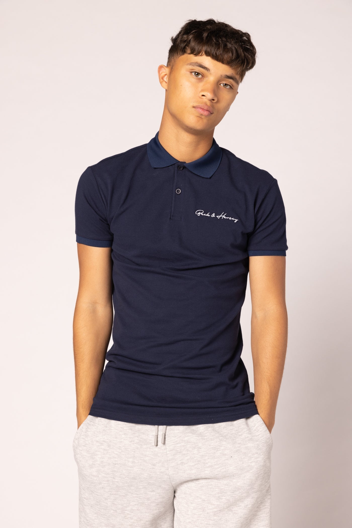 BAROLO Polo Twin Pack - Navy/White