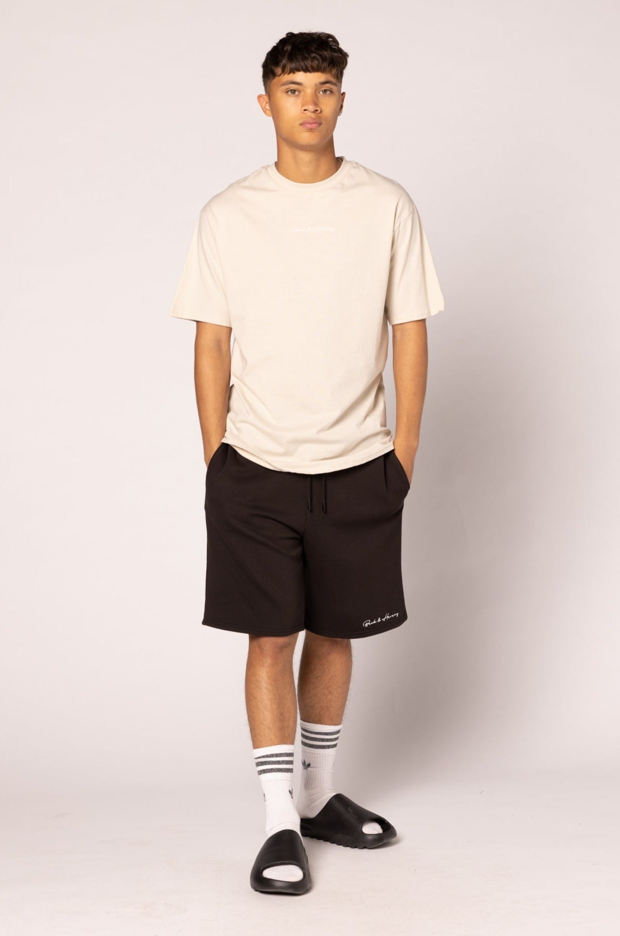 GIANLUCA Fleece Shorts - Black