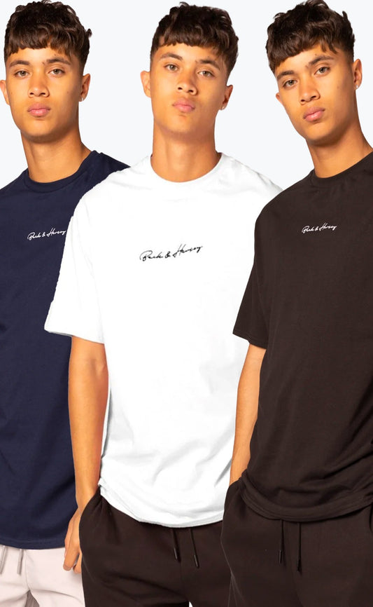 3 Pack GIO II T-Shirt Set - Black/White/Navy