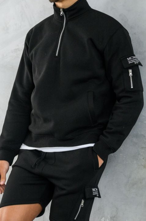 BOURNE 1/4 ZIP - BLACK