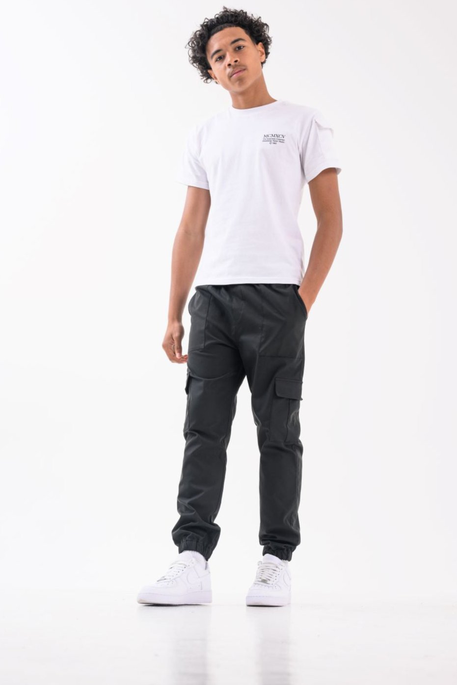 VIRGIL BOYS CARGO PANTS - BLACK