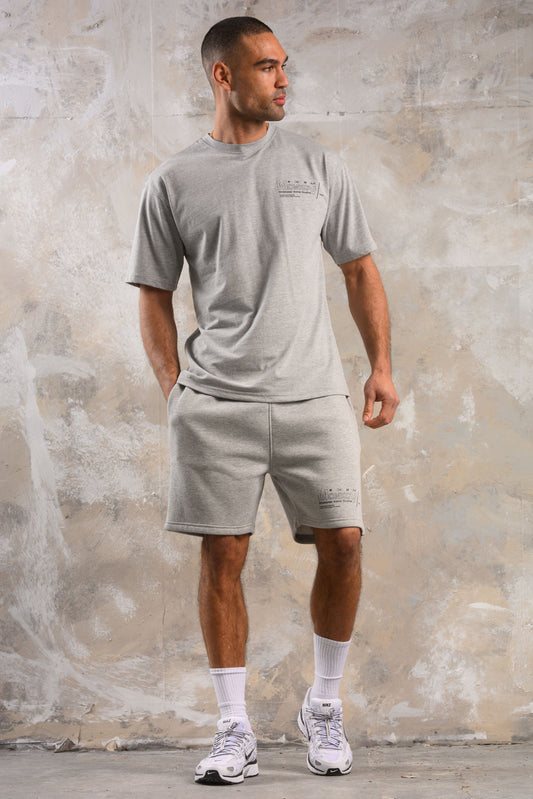 COBRA HOODY TEE & SHORT SET - GREY MARL