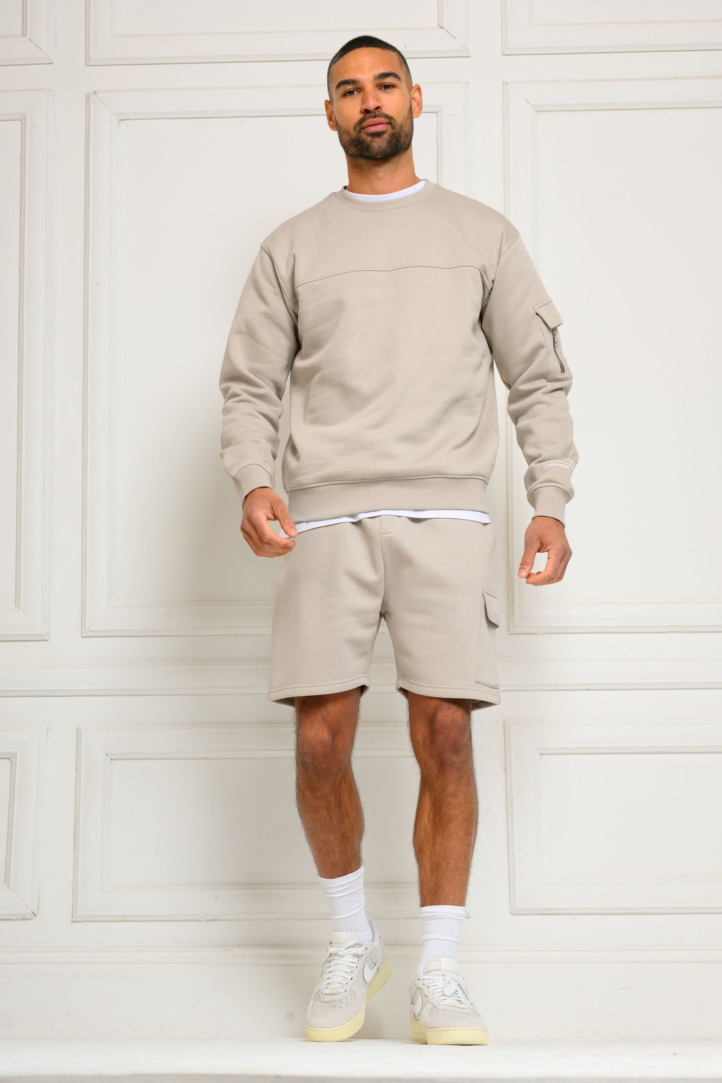 COLE FLEECE SHORT - ICE GREY
