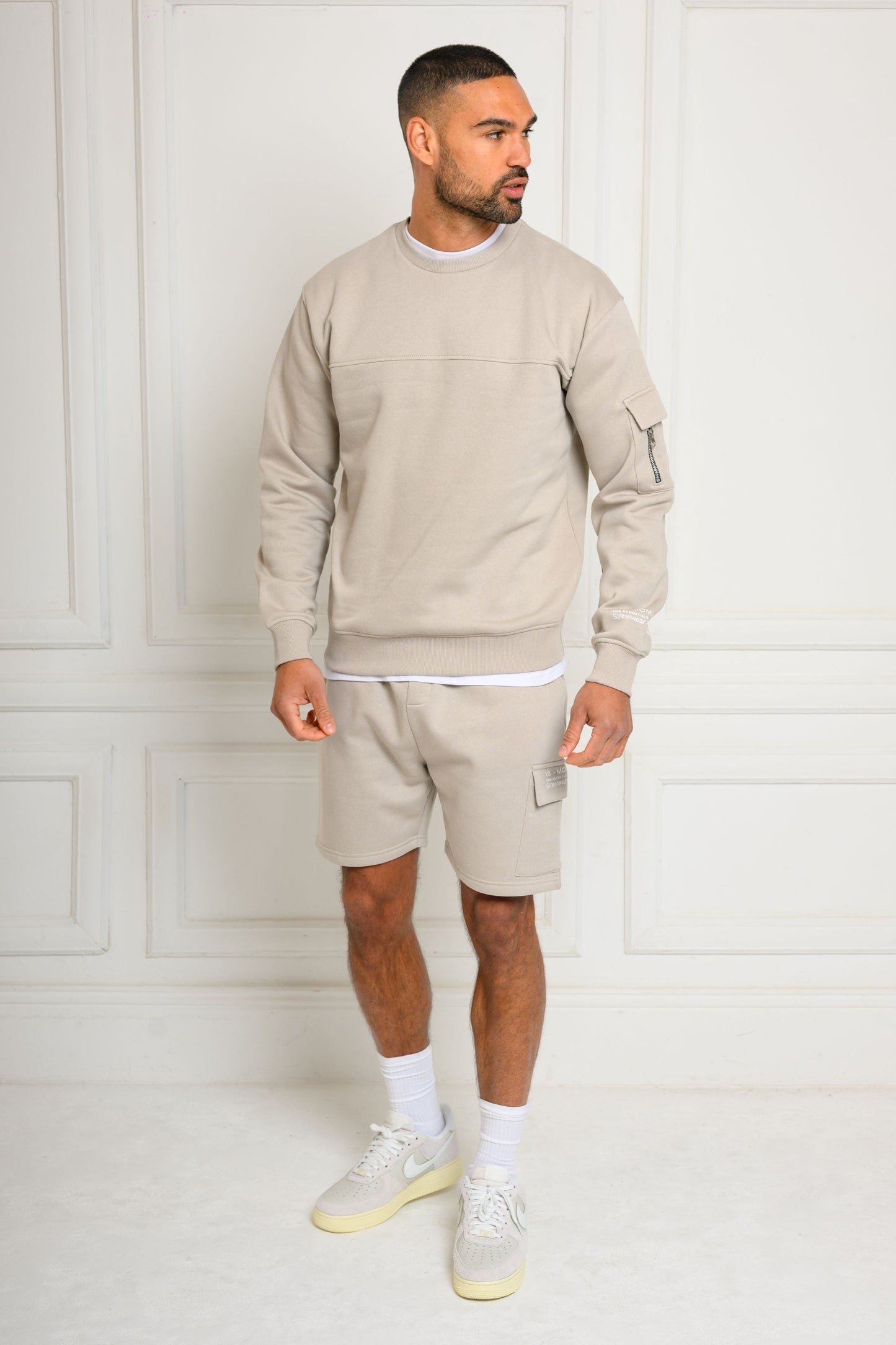 COLE FLEECE SHORT - ICE GREY