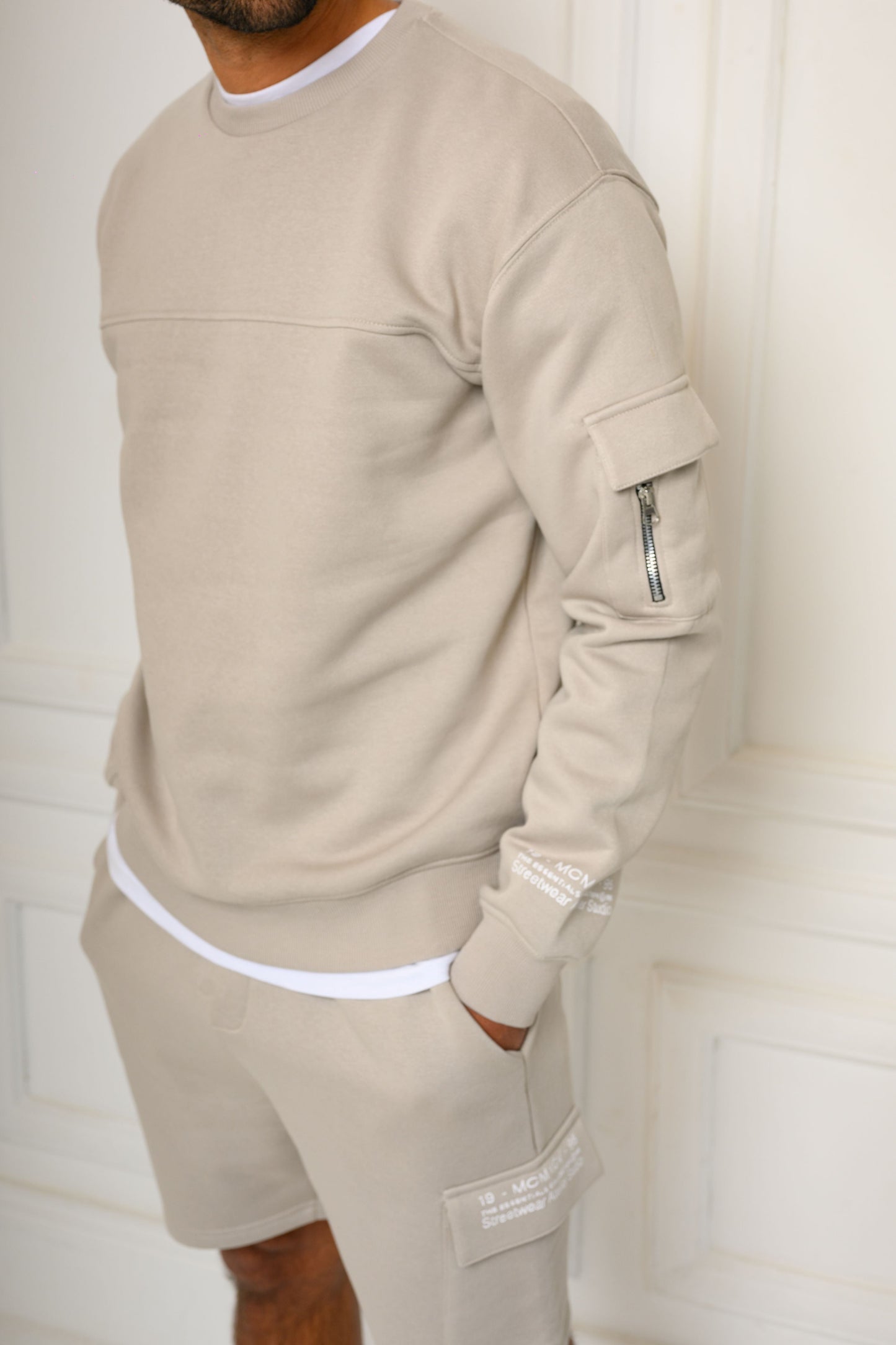 COLE FLEECE SHORT - ICE GREY