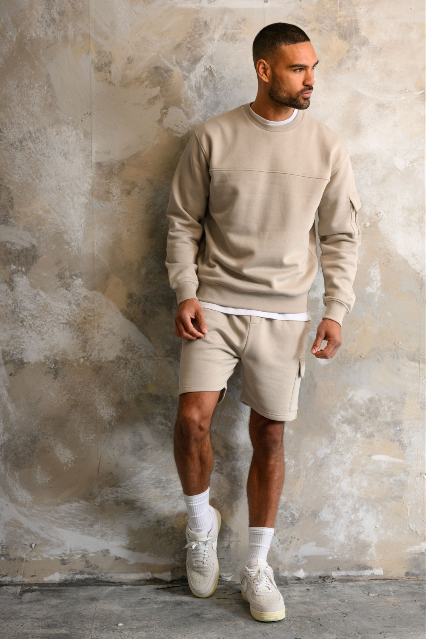 COLE FLEECE SHORT - ICE GREY