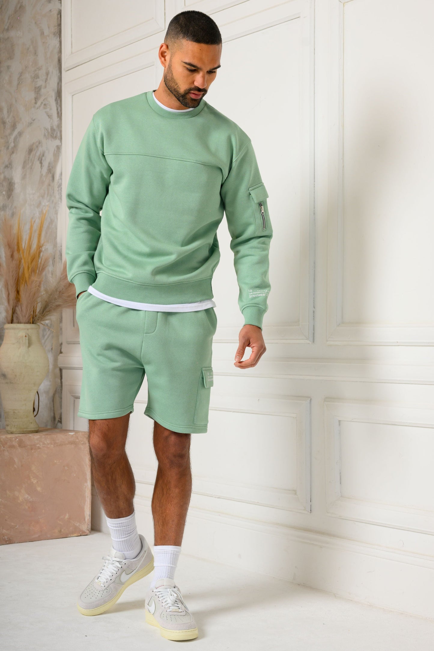 COLE FLEECE SHORT - SAGE