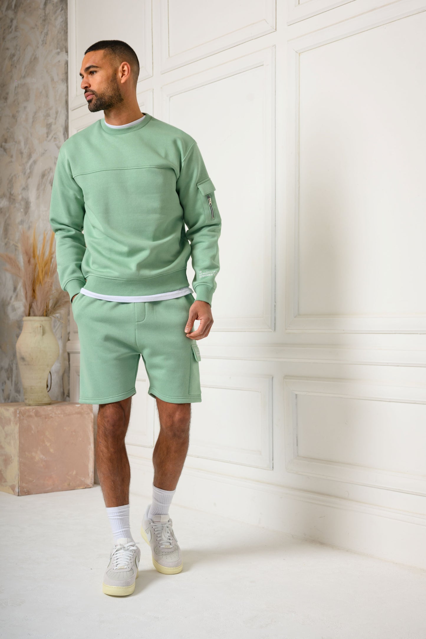 COLE FLEECE SHORT - SAGE