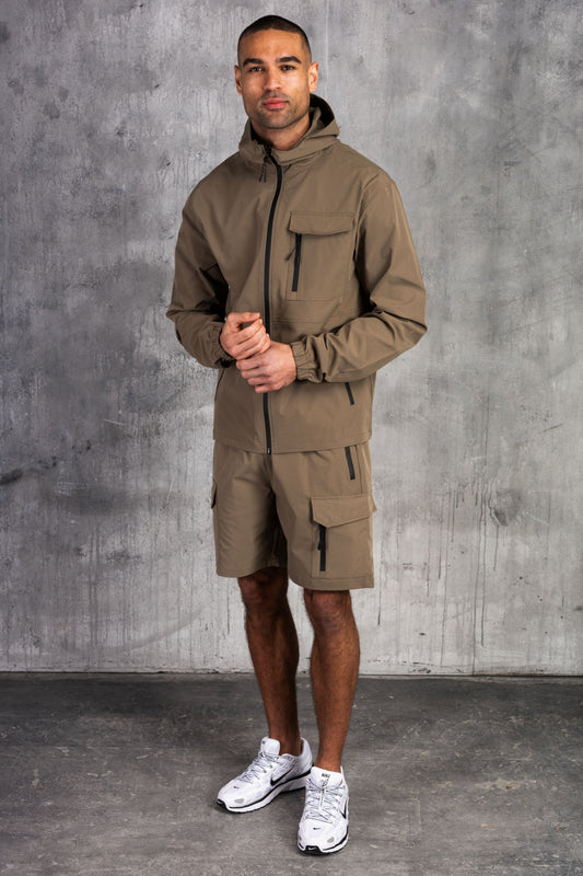 FALCON JACKET & SHORT SET - DK TAUPE