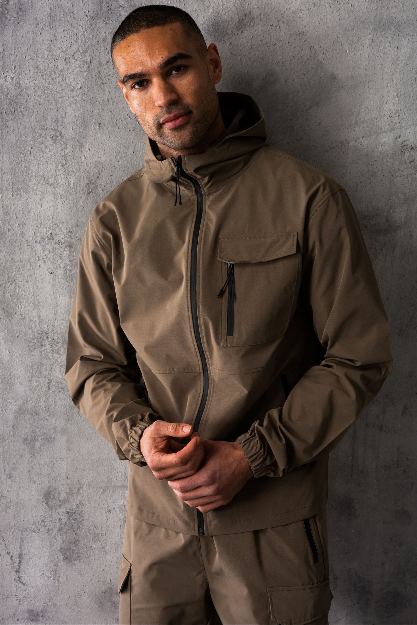 FALCON JACKET & SHORT SET - DK TAUPE