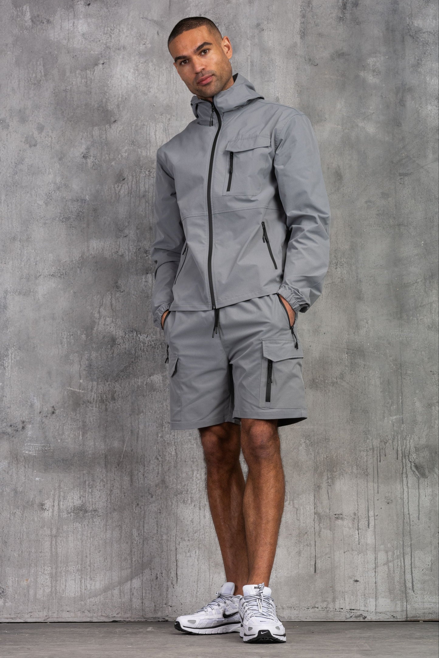 FALCON JACKET & SHORT SET - MID GREY