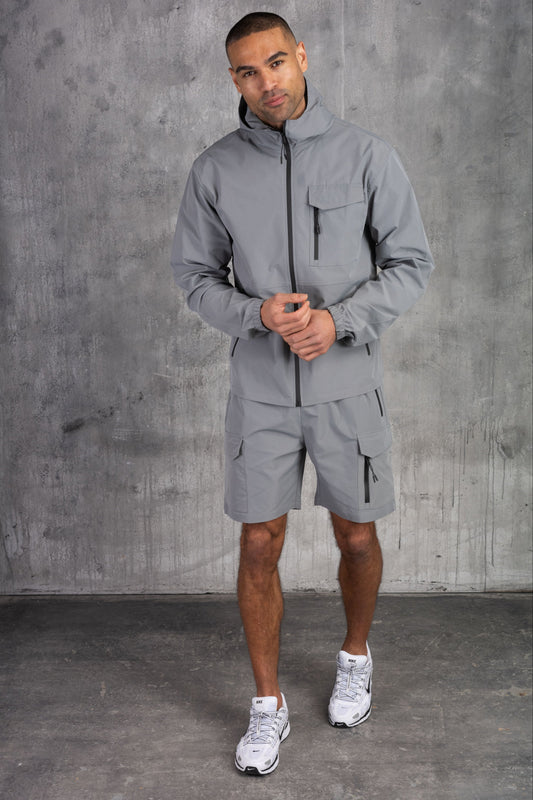 FALCON JACKET & SHORT SET - MID GREY