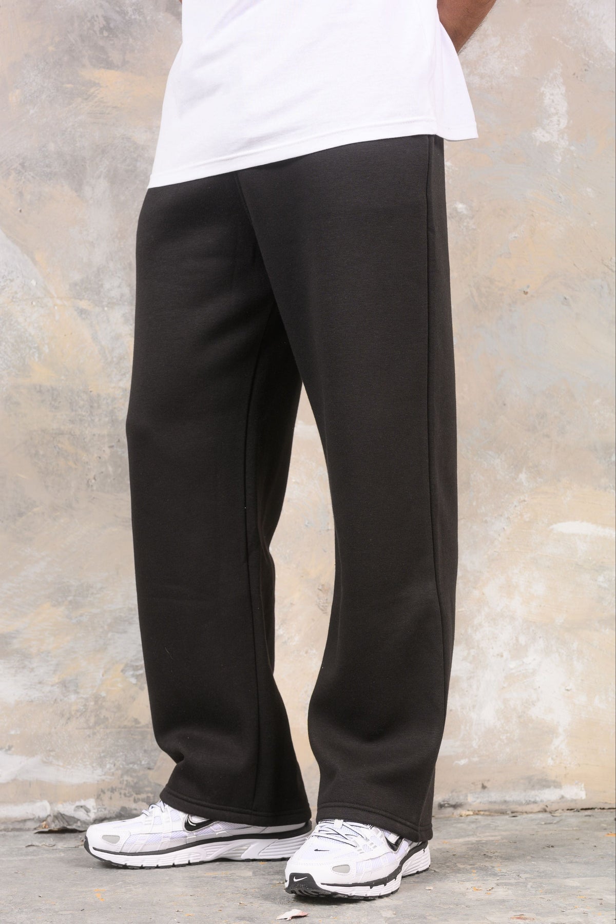 FELIX (UNBRANDED) OPEN HEM JOGGERS - BLACK