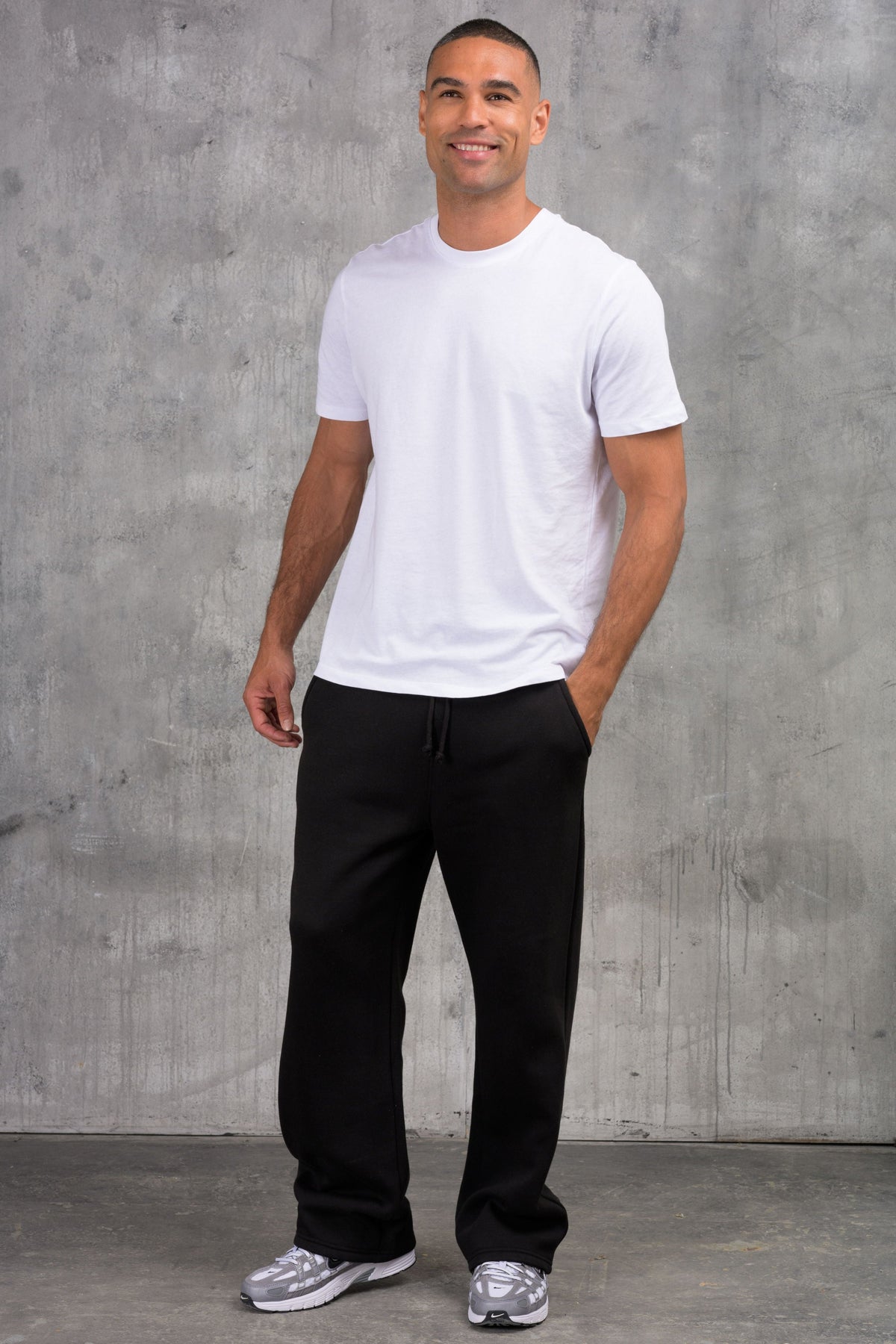 FELIX (UNBRANDED) OPEN HEM JOGGERS - BLACK