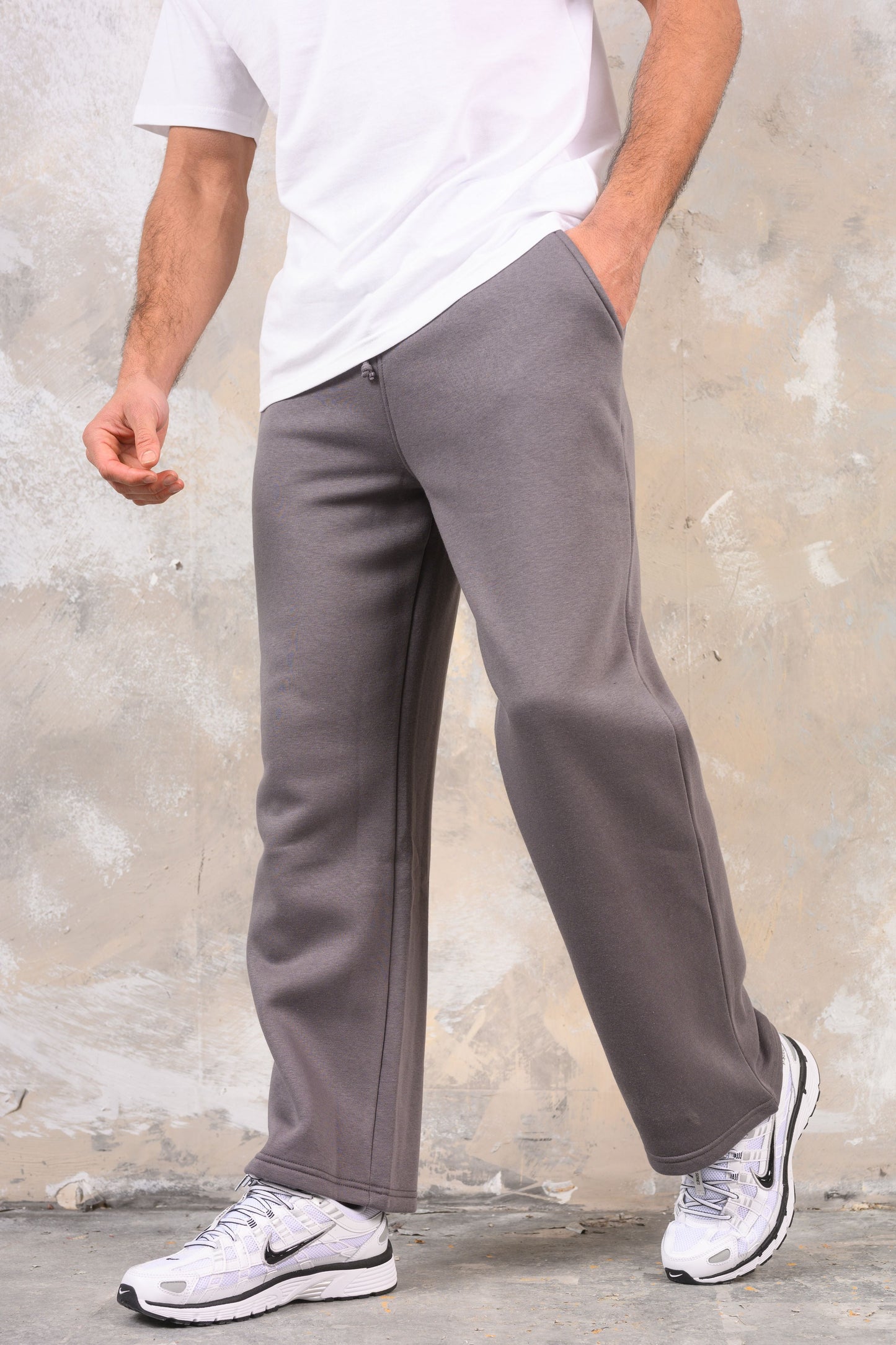FELIX (UNBRANDED) OPEN HEM JOGGERS - CHARCOAL