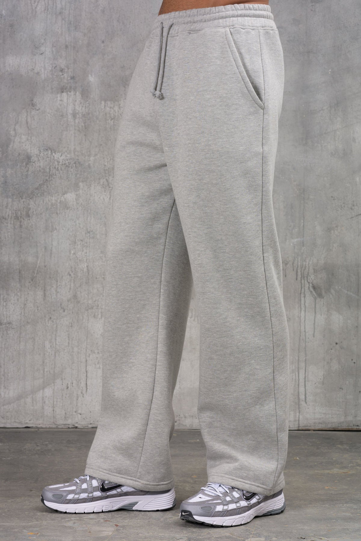 FELIX (UNBRANDED) OPEN HEM JOGGERS - GREY MARL