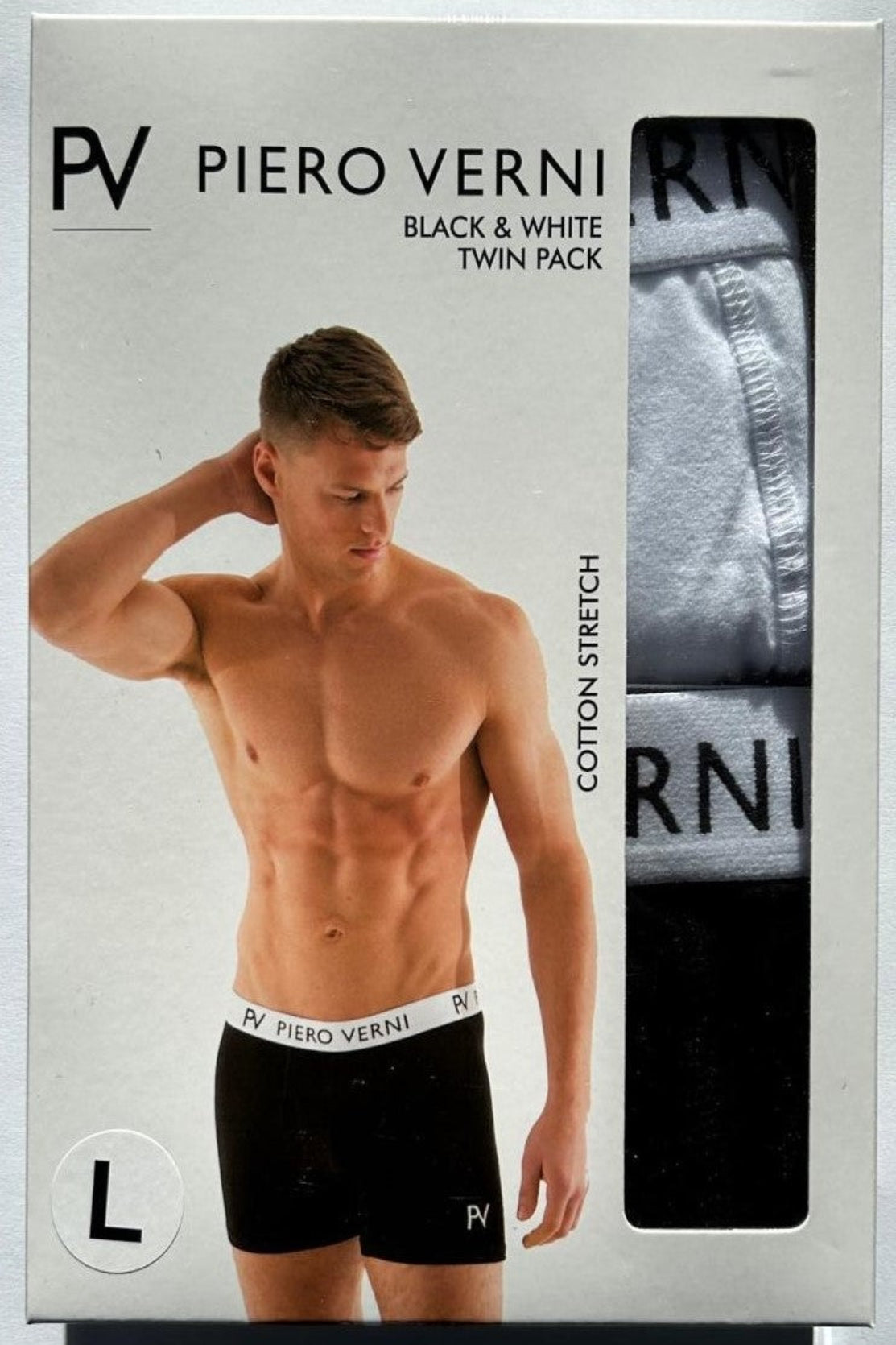 2 PACK BOXERS - BLACK/WHITE