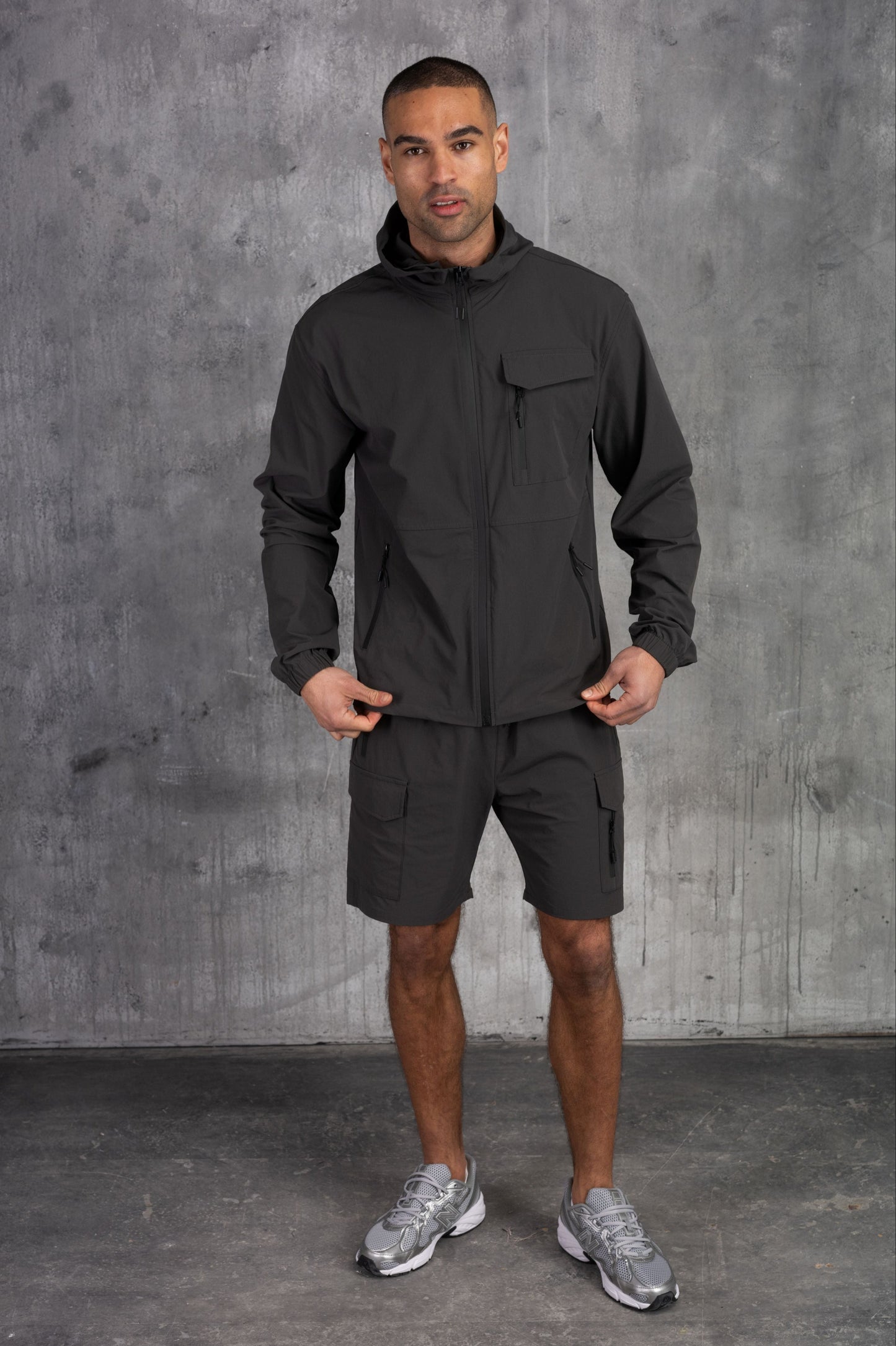 JETSTAR JACKET & SHORT SET - IRON GREY