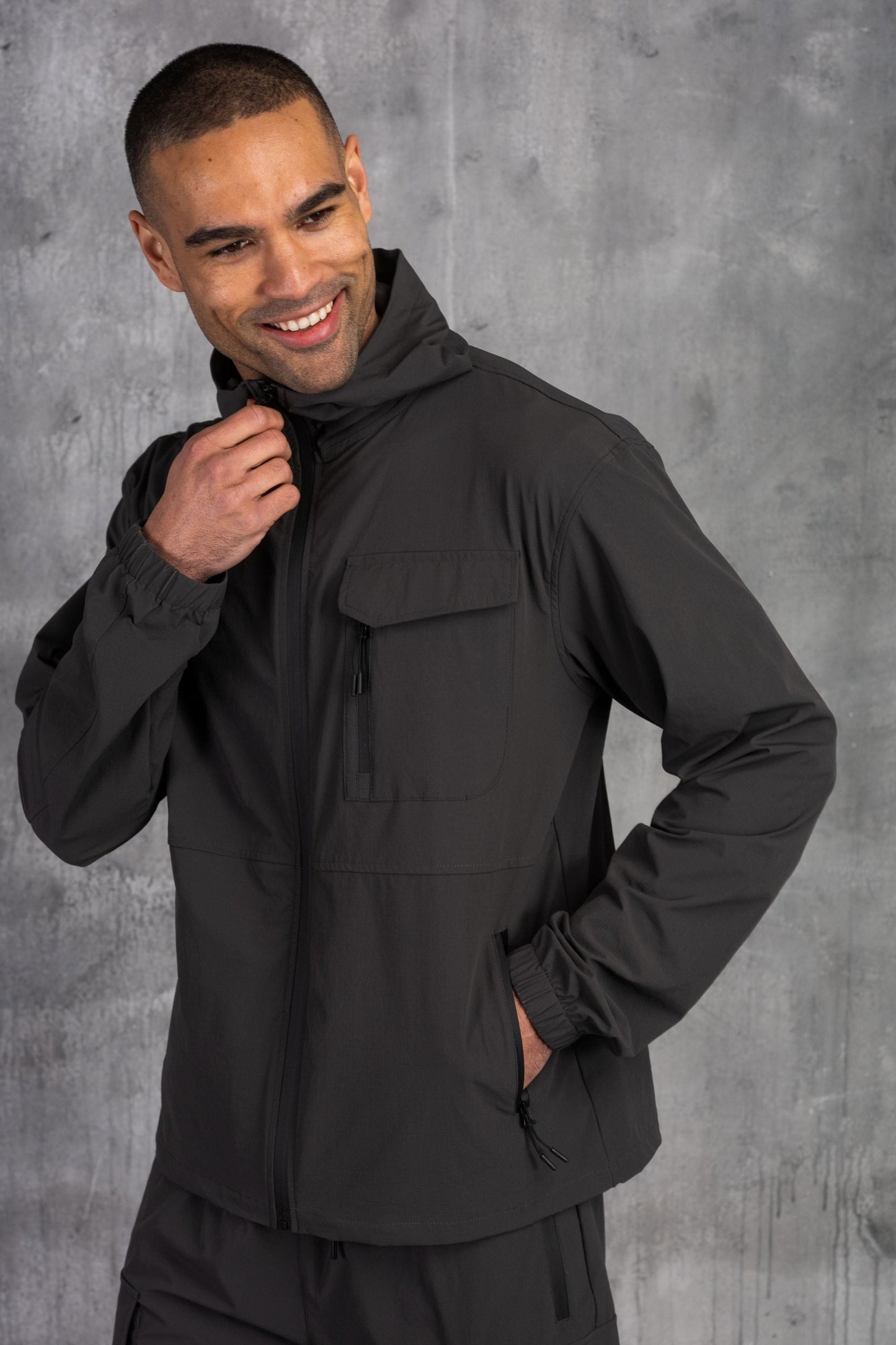 JETSTAR JACKET & SHORT SET - IRON GREY