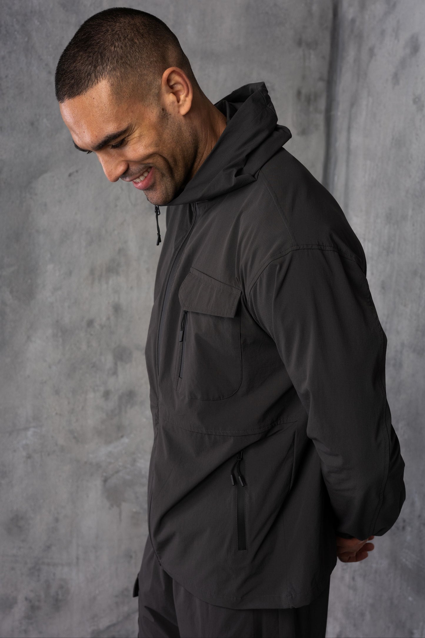 JETSTAR JACKET & SHORT SET - IRON GREY