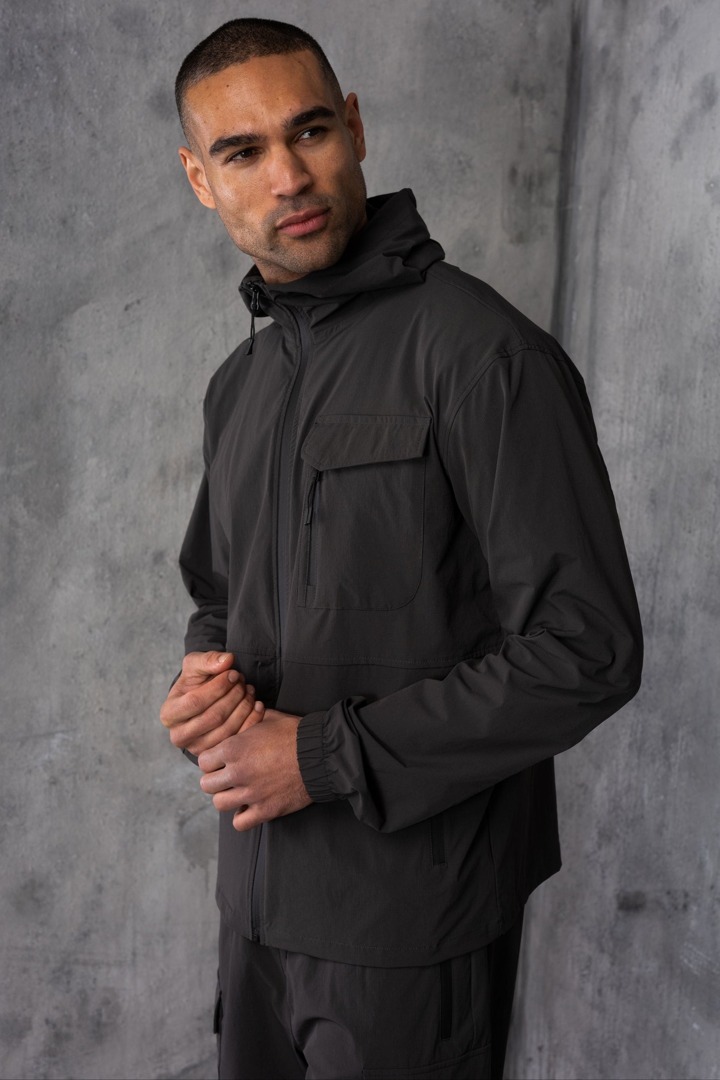 JETSTAR JACKET & SHORT SET - IRON GREY