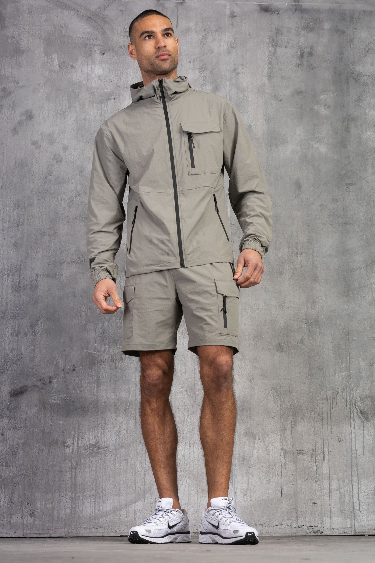 JETSTAR JACKET & SHORT SET - LT KHAKI