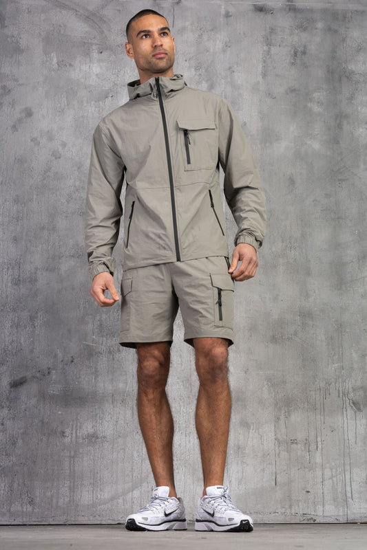 JETSTAR JACKET & SHORT SET - LT KHAKI