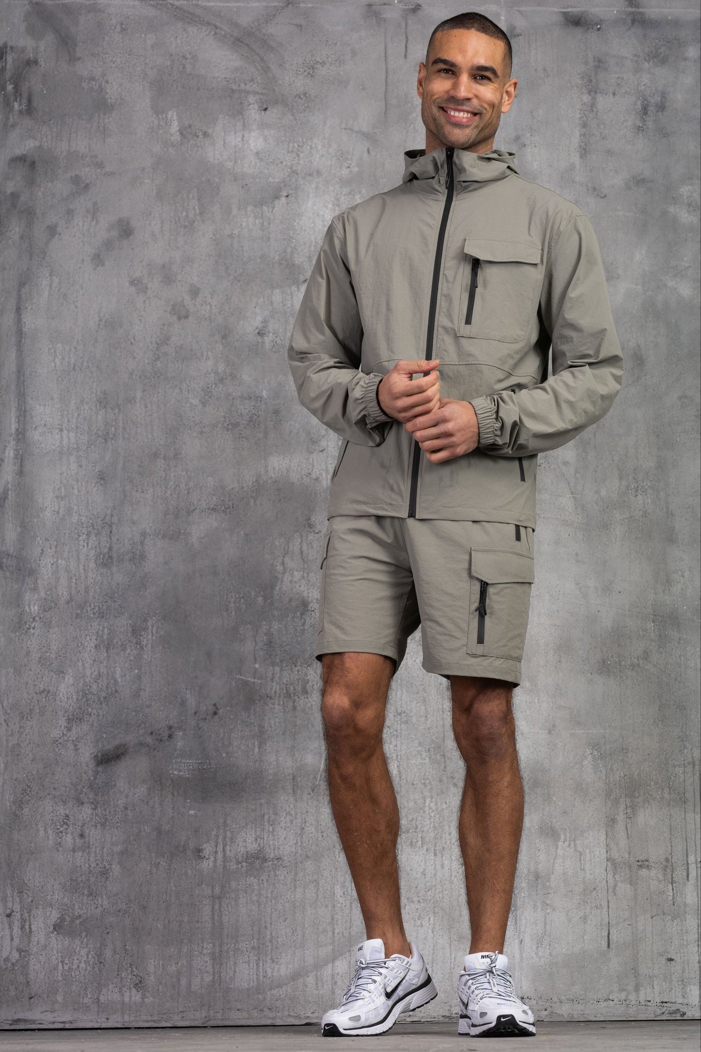 JETSTAR JACKET & SHORT SET - LT KHAKI