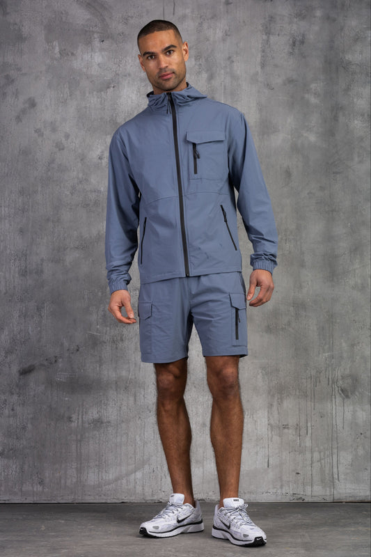 JETSTAR JACKET & SHORT SET - MID BLUE