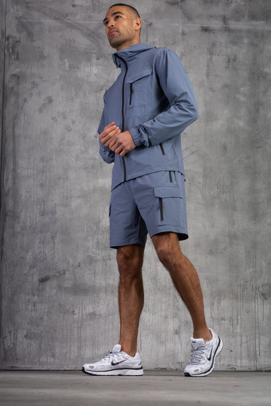 JETSTAR JACKET & SHORT SET - MID BLUE