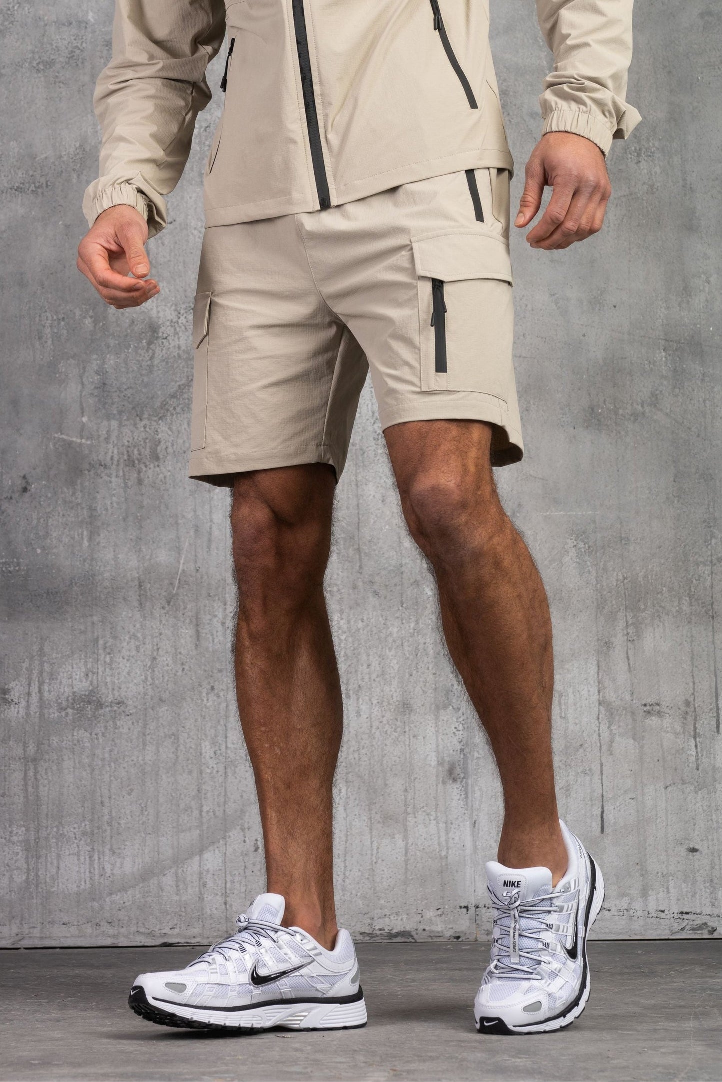 JETSTAR JACKET & SHORT SET - STONE