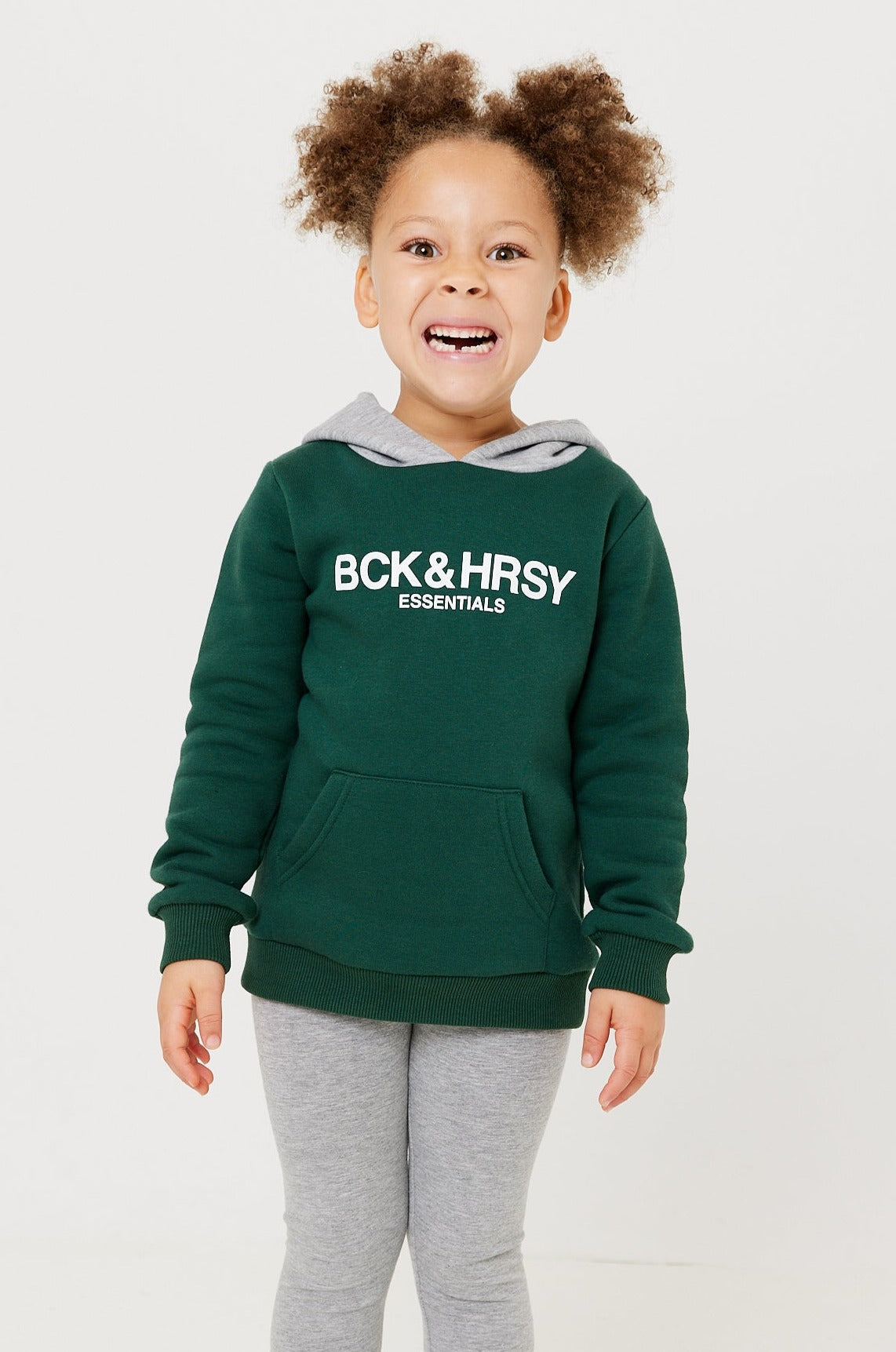 LILY CHILDRENS HOODIE - FOREST GREEN