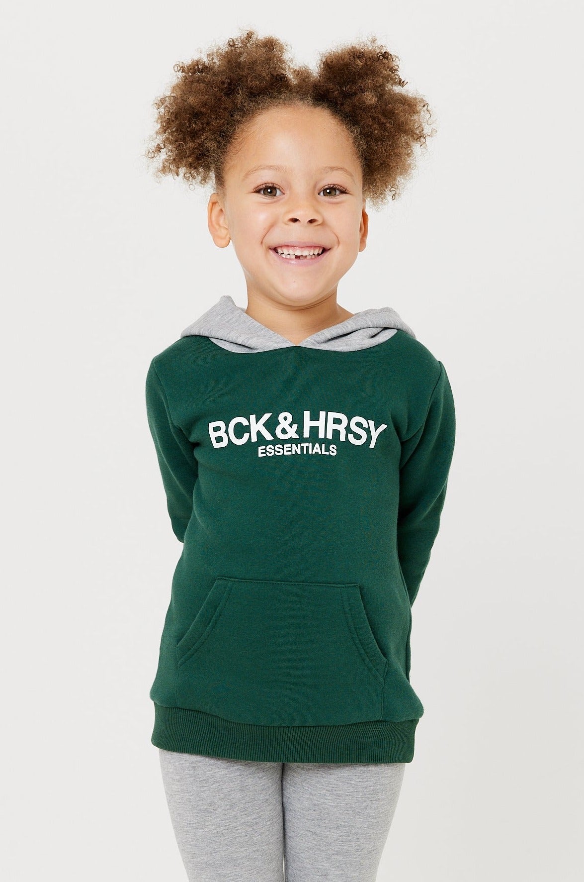 LILY CHILDRENS HOODIE - FOREST GREEN