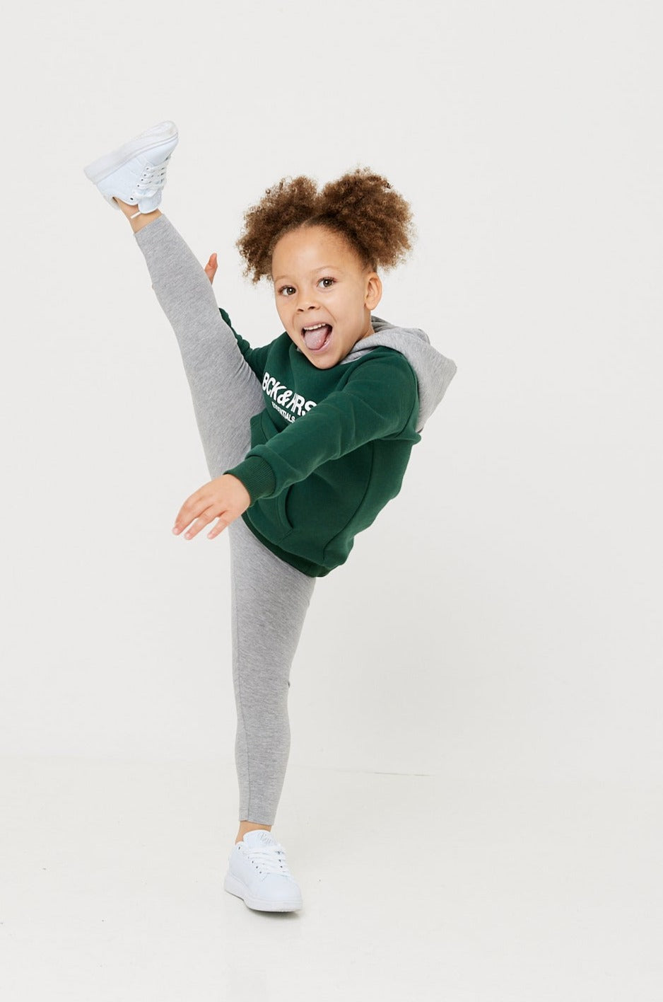 LILY CHILDRENS HOODIE - FOREST GREEN