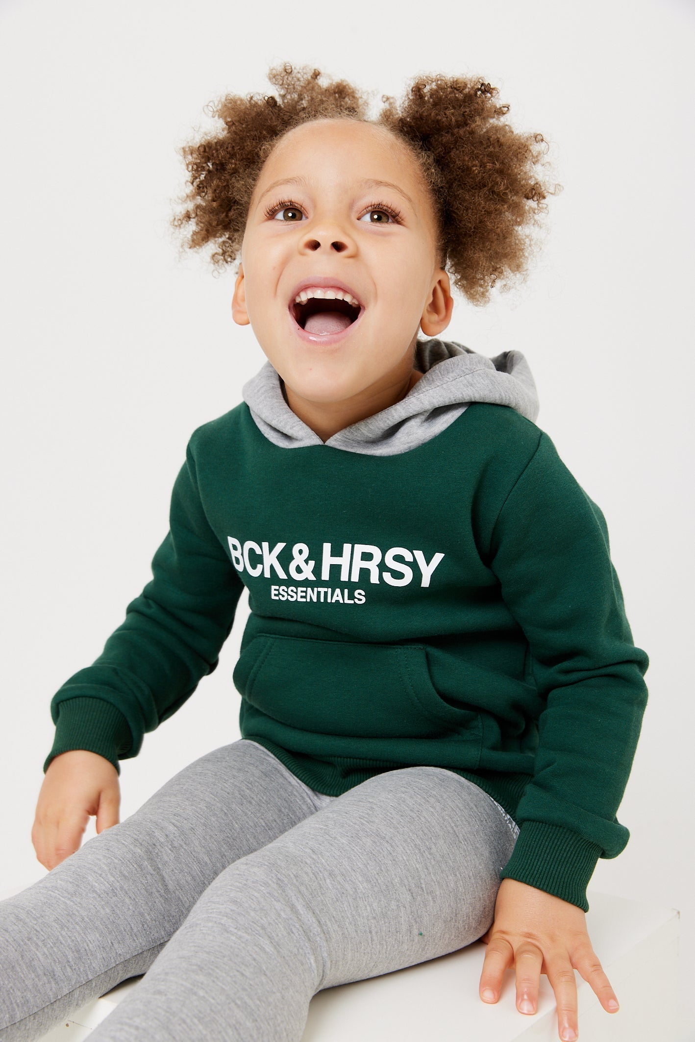 LILY CHILDRENS HOODIE - FOREST GREEN