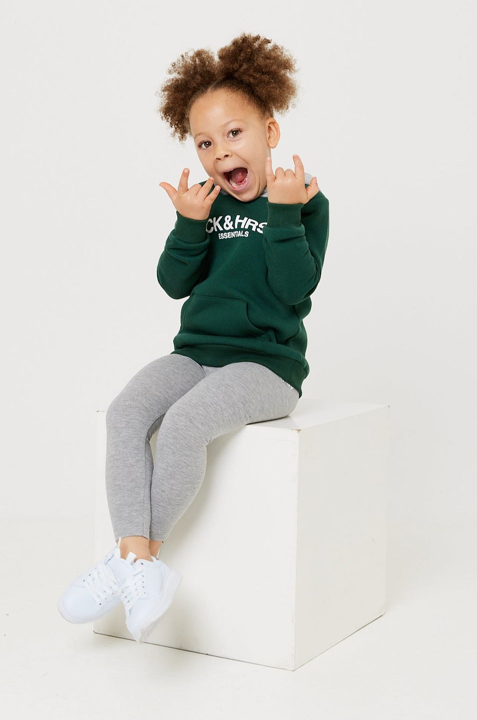 LILY CHILDRENS HOODIE - FOREST GREEN