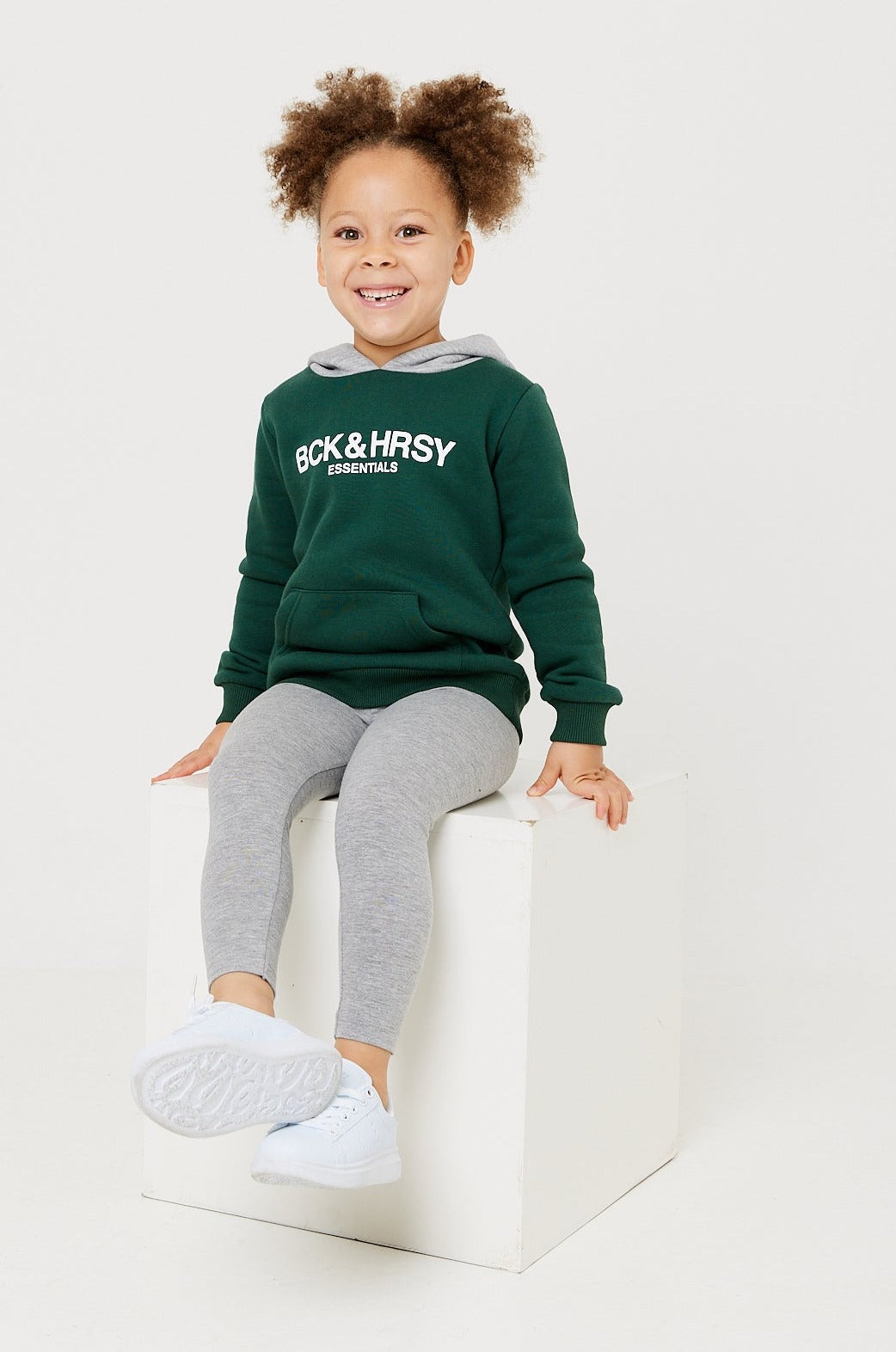 LILY CHILDRENS HOODIE - FOREST GREEN