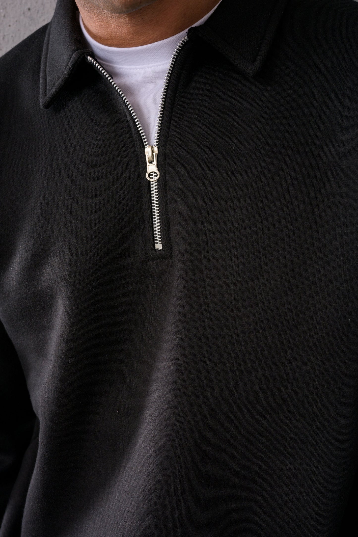 MATEUS 1/4 ZIP TRACKSUIT - BLACK