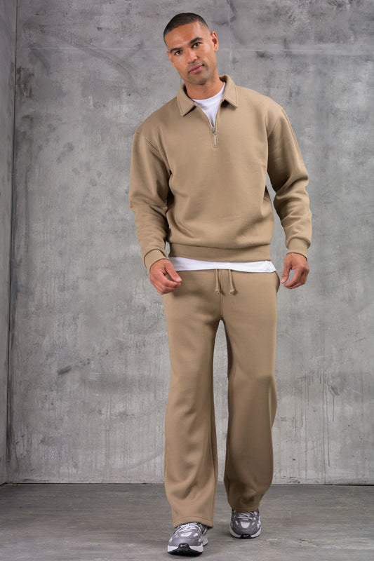 MATEUS 1/4 ZIP TRACKSUIT - STONE