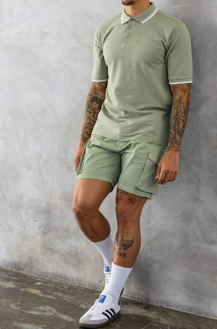 OREGA POLO SHIRT - SAGE