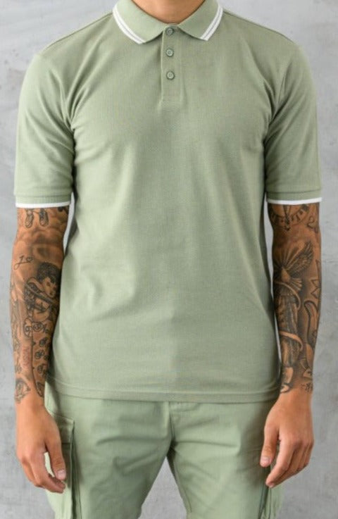 OREGA POLO SHIRT - SAGE