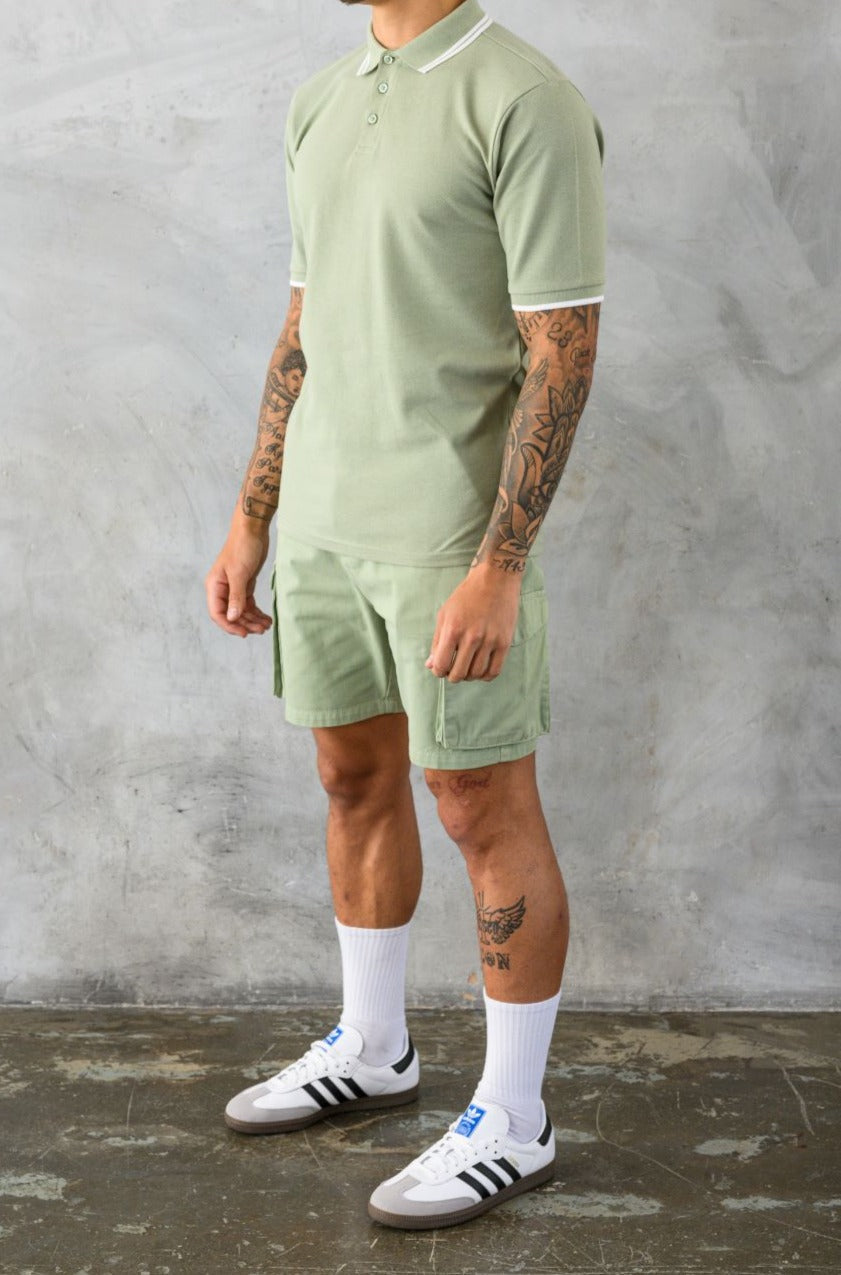 OREGA POLO SHIRT - SAGE