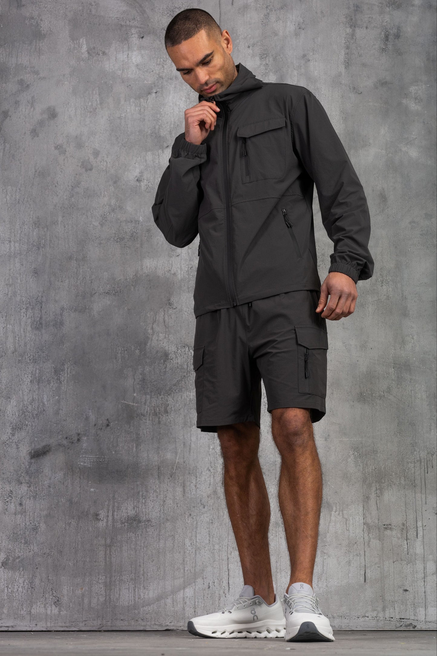 JETSTAR JACKET & SHORT SET - IRON GREY