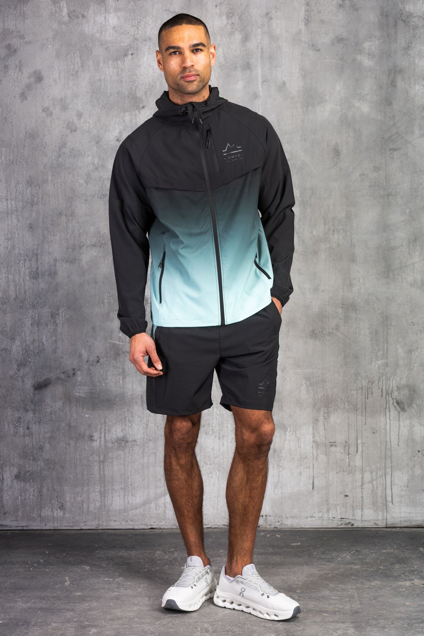 SURGE WINDBREAKER JACKET & SHORT - MINT/BLACK