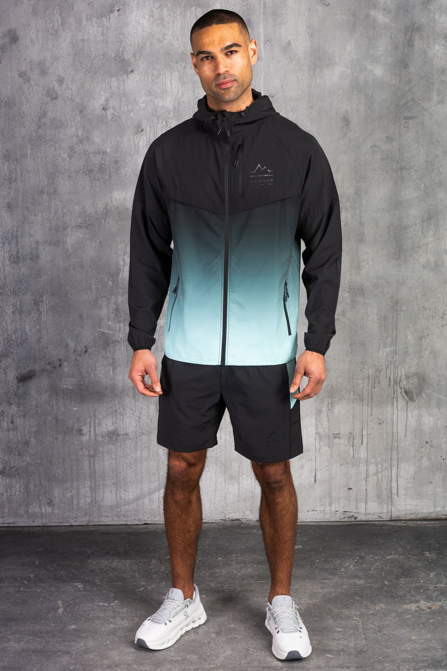 SURGE WINDBREAKER JACKET & SHORT - MINT/BLACK