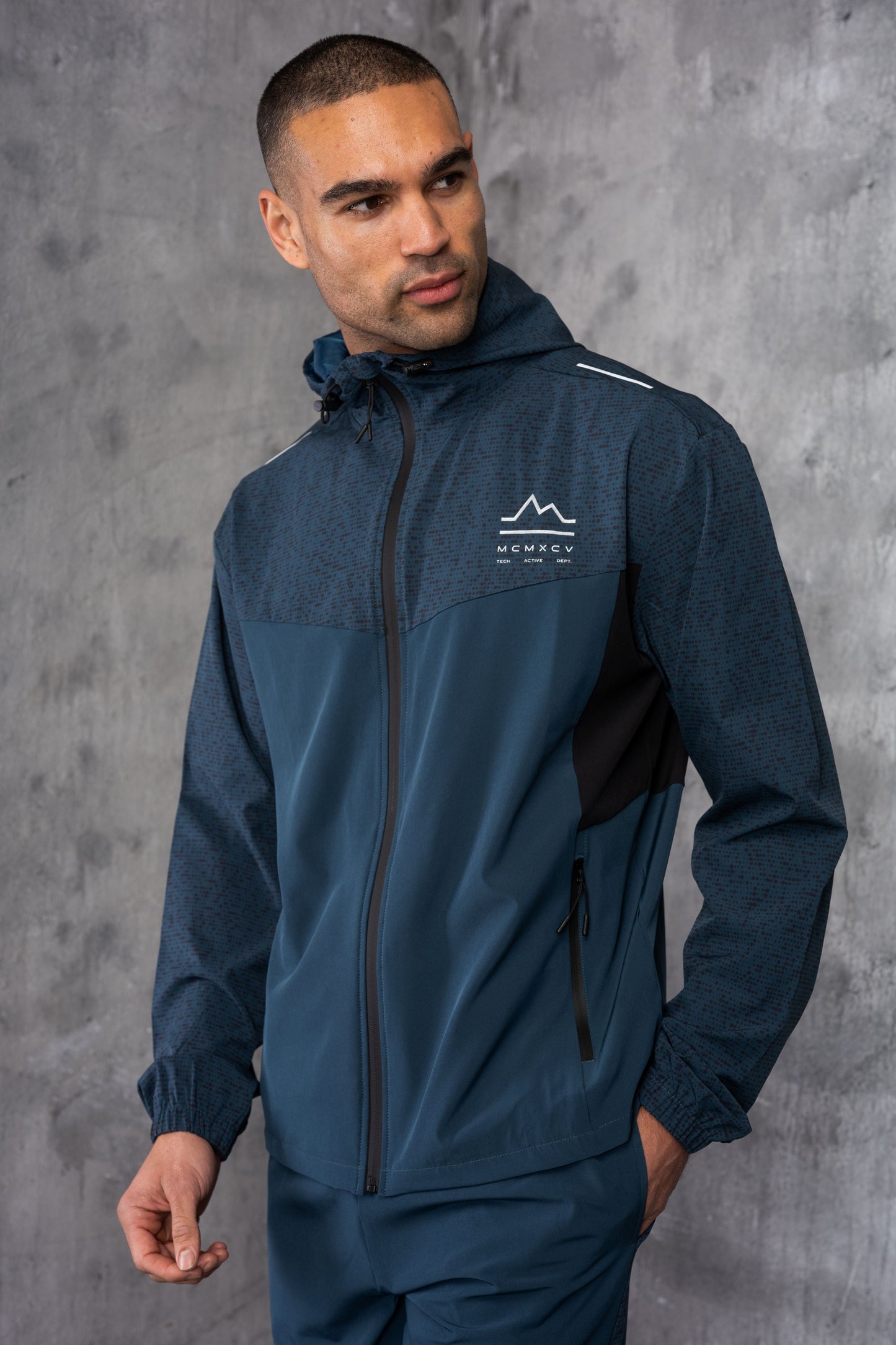 VICTORY WINDBREAKER JACKET - DK PETROL