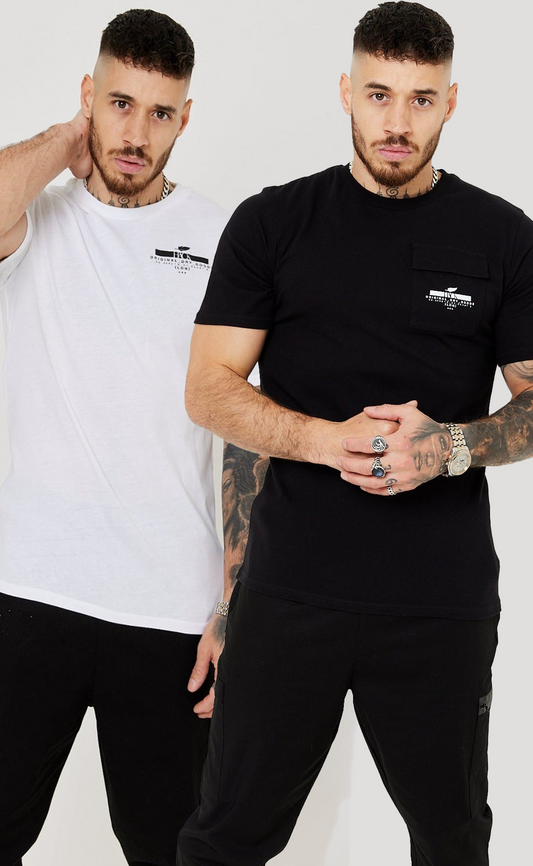 2 Pack Hack MELLINI-MORRO T-Shirt Set - Black/White