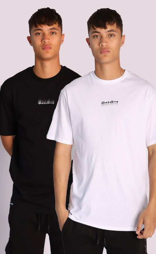 2 Pack WATTS T-Shirt - Black/White